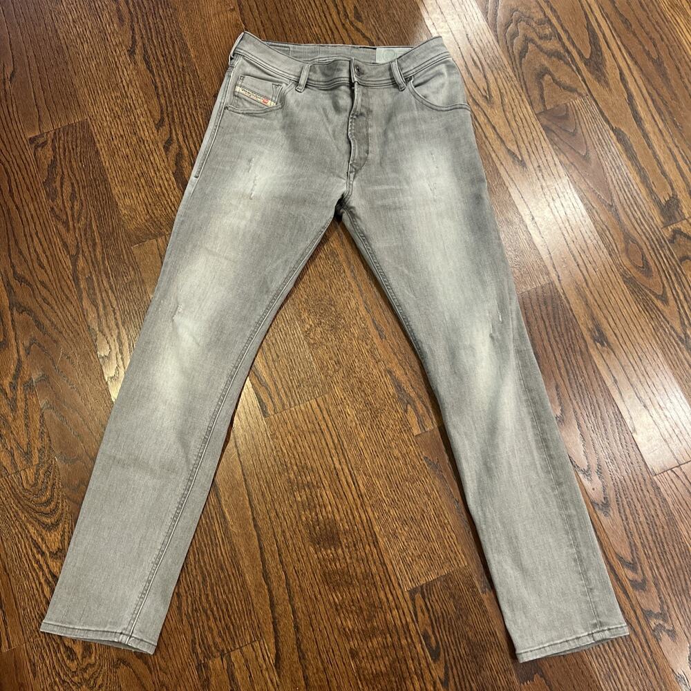 Diesel Krayver Slim Carrot Jeans Men Size 30x30 Gray